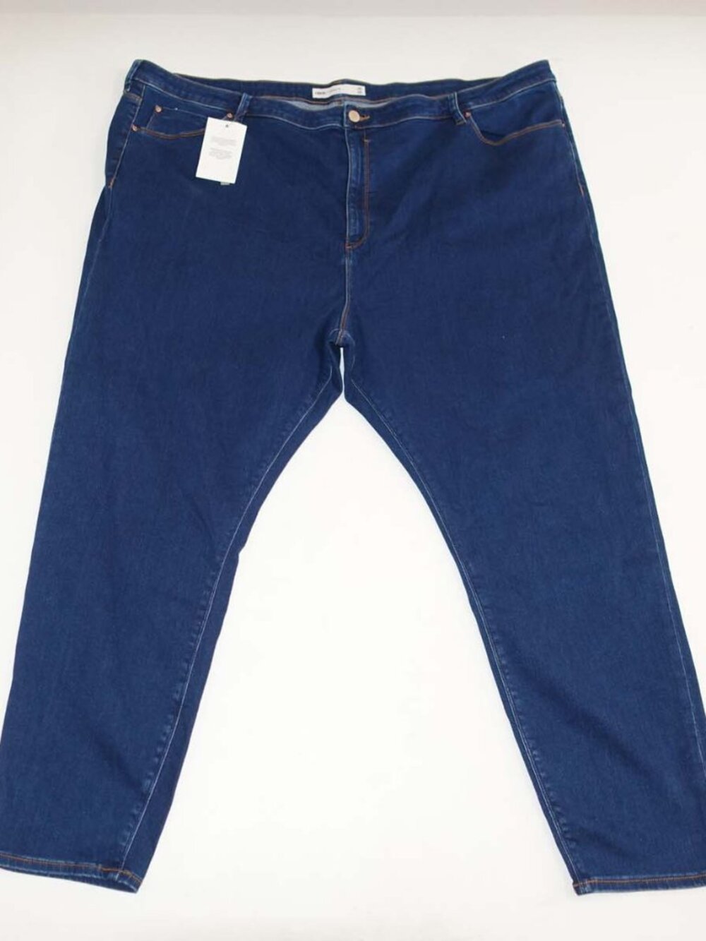 Asos Women's Skinny Tapered Ankle High Rise Jeans NWT Size 24W Blue 29" Inseam